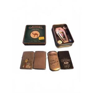Vintage Zippo +++ Lighter Collection with Green Day & A Camel Tin